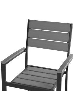 Set di 4 sedie da giardino PRATO Grigio