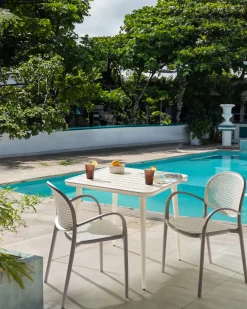 Set di 2 sedie da giardino POVOLETTO Materiale sintetico Marrone chiaro