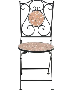Set di 2 sedie da giardino ADRANO Pieghevole Metallo Nero