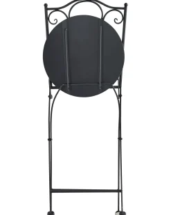 Set di 2 sedie da giardino ADRANO Pieghevole Metallo Nero