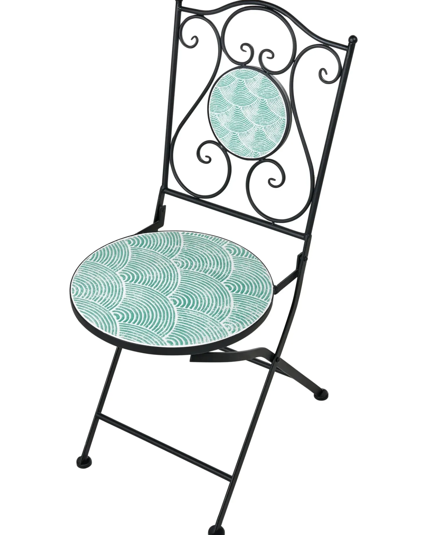 Set di 2 sedie da giardino ANAPO Pieghevole Metallo Nero
