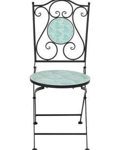Set di 2 sedie da giardino ANAPO Pieghevole Metallo Nero