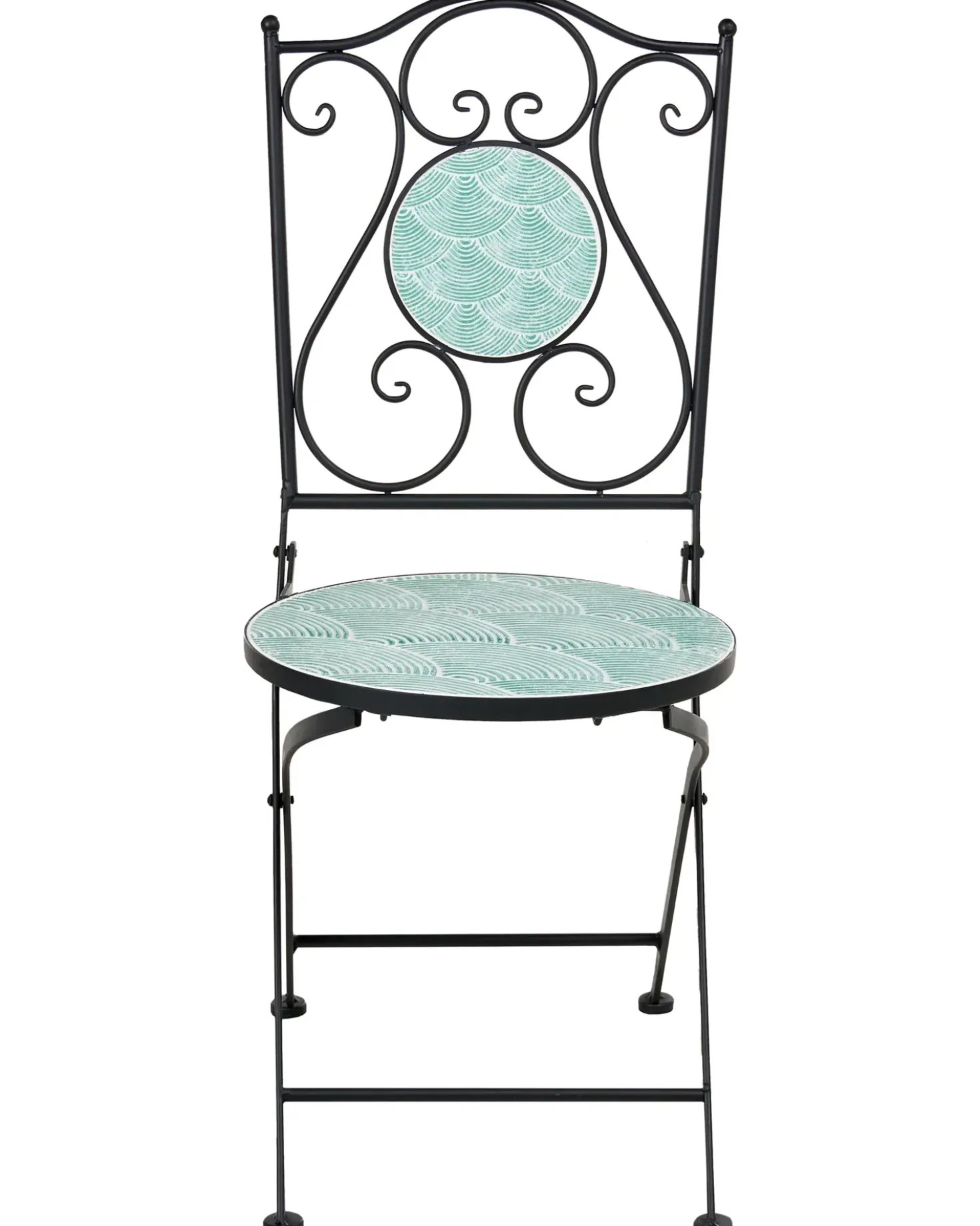 Set di 2 sedie da giardino ANAPO Pieghevole Metallo Nero