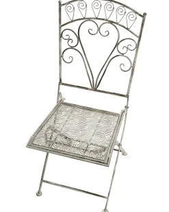 Set di 2 sedie da giardino NURRA Pieghevole Metallo Grigio