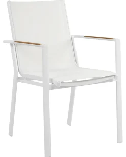 Set di 4 sedie da giardino BUSSETO Metallo Bianco
