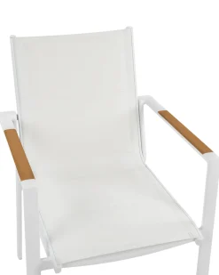 Set di 4 sedie da giardino BUSSETO Metallo Bianco