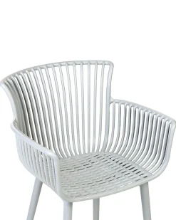Set di 4 sedie da giardino PESARO Grigio chiaro