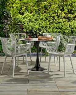 Set di 4 sedie da giardino PESARO Grigio chiaro