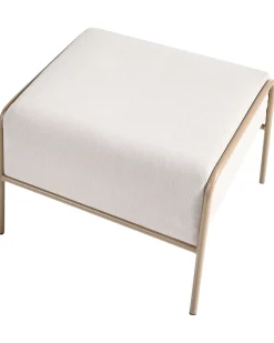 Set di 2 sedie da giardino NIMIS con ottomana Beige chiaro
