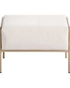 Set di 2 sedie da giardino NIMIS con ottomana Beige chiaro