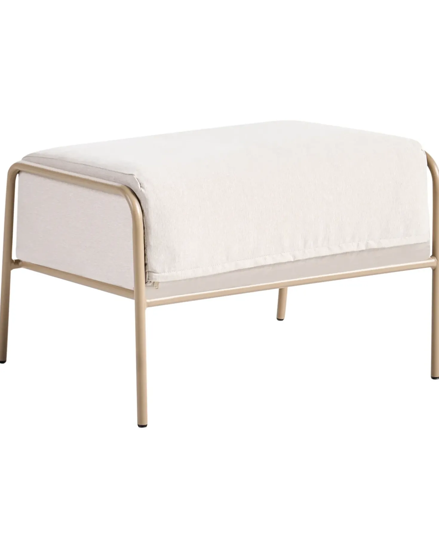 Set di 2 sedie da giardino NIMIS con ottomana Beige chiaro
