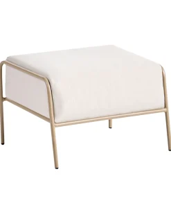 Set di 2 sedie da giardino NIMIS con ottomana Beige chiaro