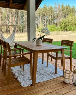 Set di 4 sedie da giardino FORNELLI Legno d'acacia Marrone