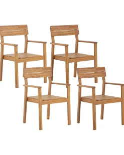 Set di 4 sedie da giardino FORNELLI Legno d'acacia Marrone