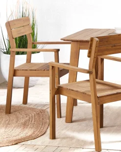 Set di 4 sedie da giardino FORNELLI Legno d'acacia Marrone