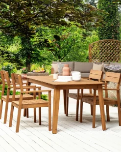 Set di 4 sedie da giardino FORNELLI Legno d'acacia Marrone
