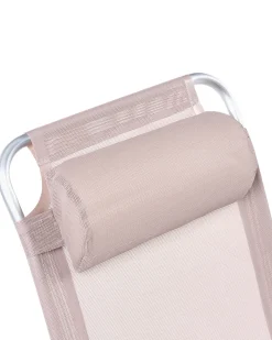 Set di 2 sedie da giardino ASINE Pieghevole Metallo Beige