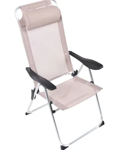 Set di 2 sedie da giardino ASINE Pieghevole Metallo Beige