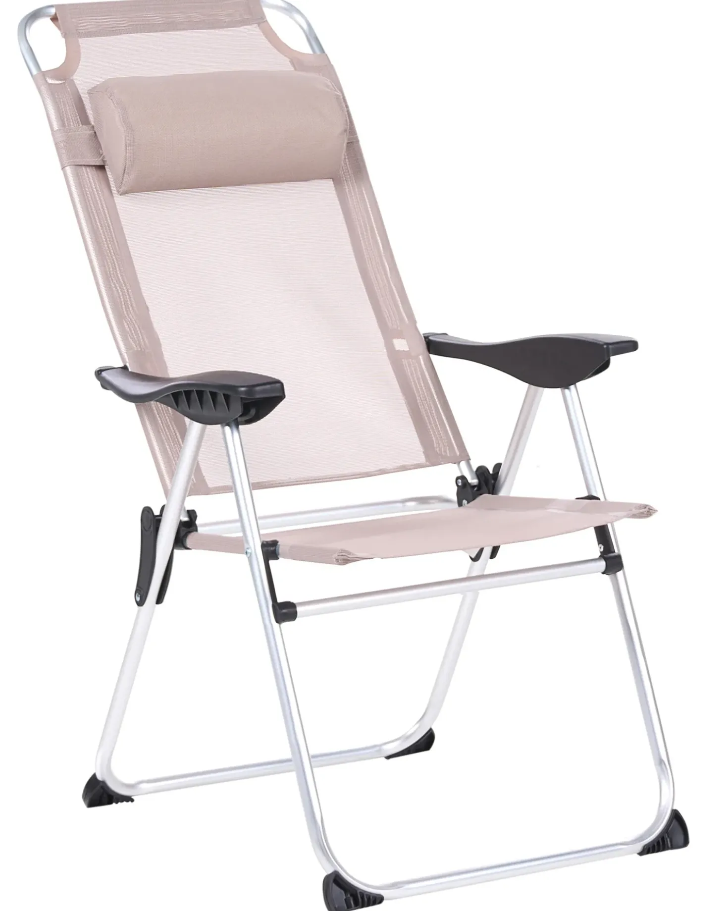 Set di 2 sedie da giardino ASINE Pieghevole Metallo Beige