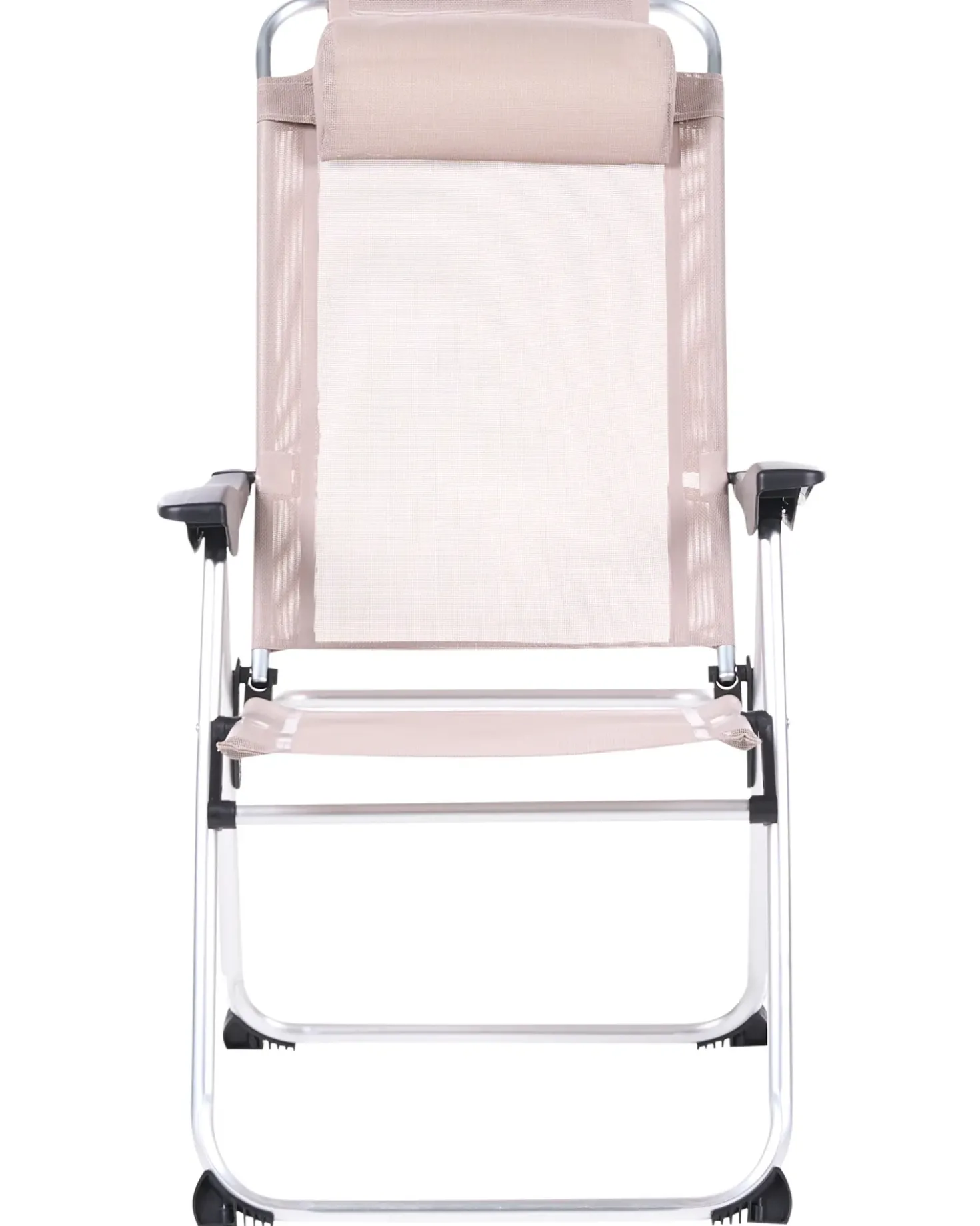 Set di 2 sedie da giardino ASINE Pieghevole Metallo Beige