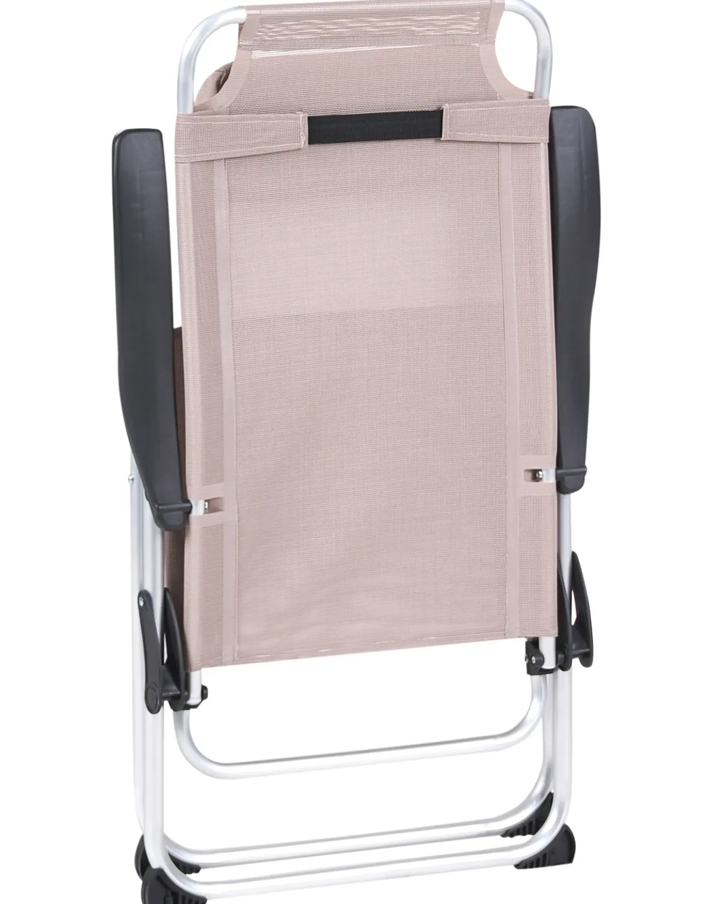 Set di 2 sedie da giardino ASINE Pieghevole Metallo Beige