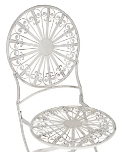 Set di 2 sedie da giardino SCAFA Metallo Bianco