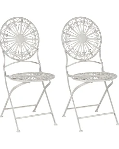 Set di 2 sedie da giardino SCAFA Metallo Bianco