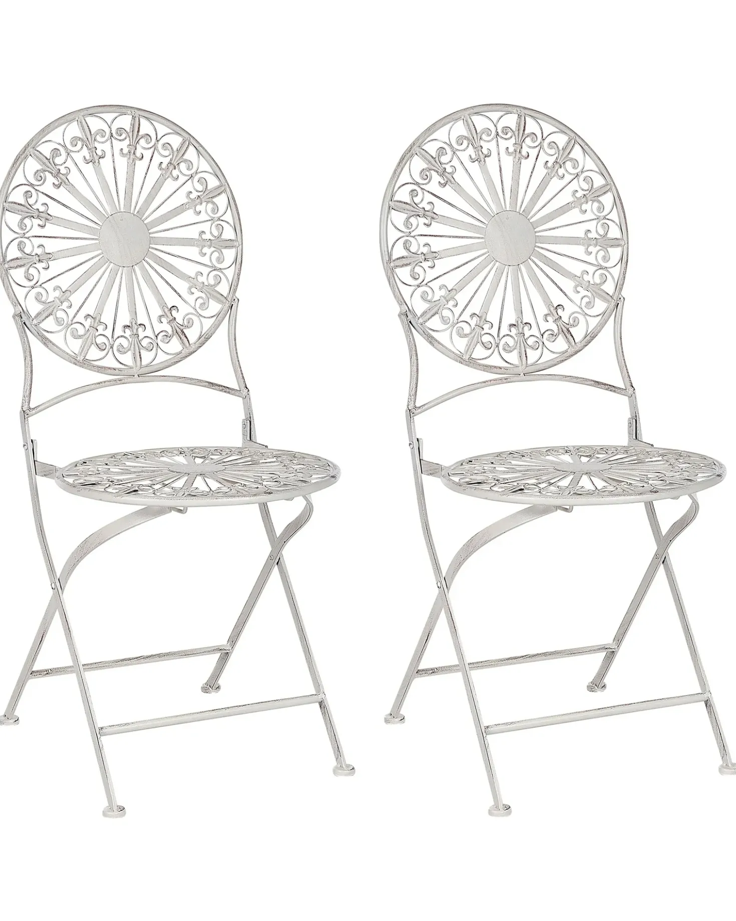 Set di 2 sedie da giardino SCAFA Metallo Bianco