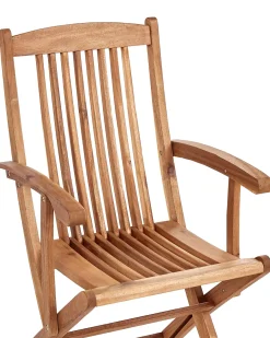 Set di 2 sedie da giardino con cuscini MAUI PREMIUM Legno d'acacia Beige chiaro