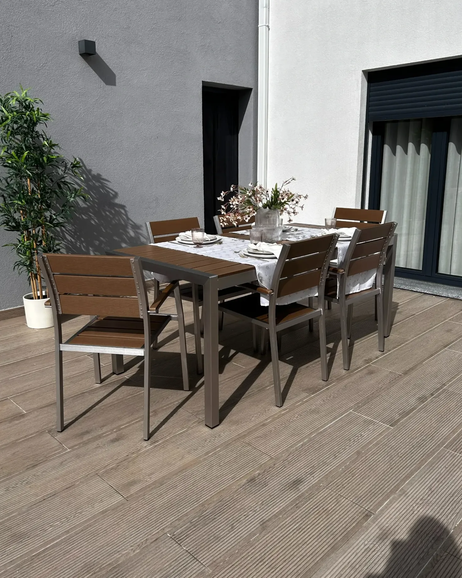 Set di 6 sedie da giardino VERNIO Marrone