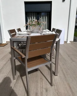 Set di 6 sedie da giardino VERNIO Marrone