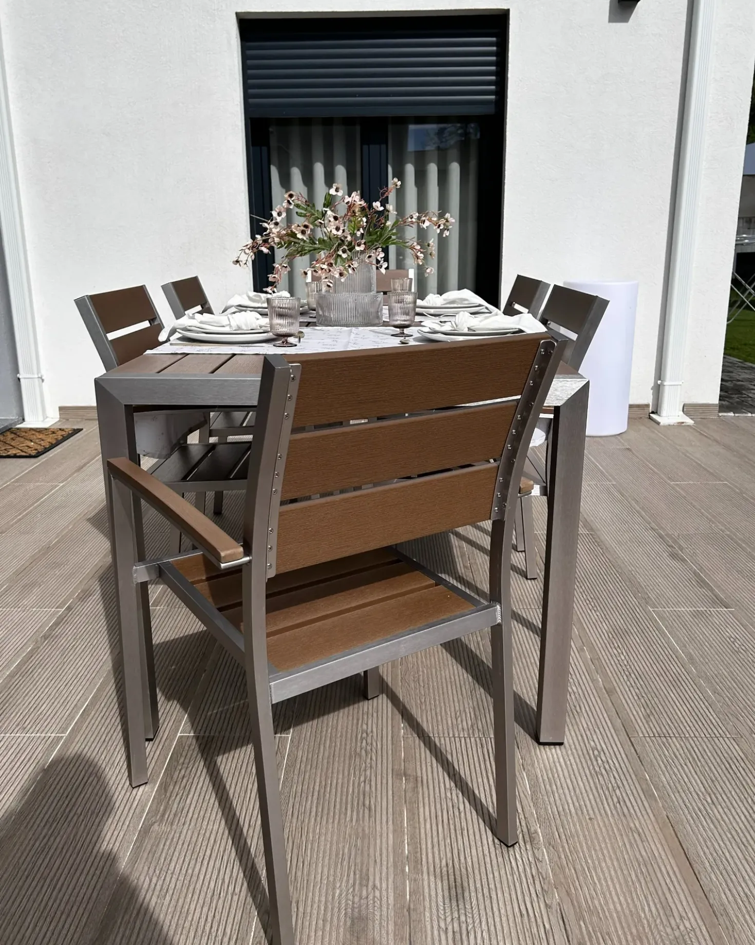 Set di 6 sedie da giardino VERNIO Marrone