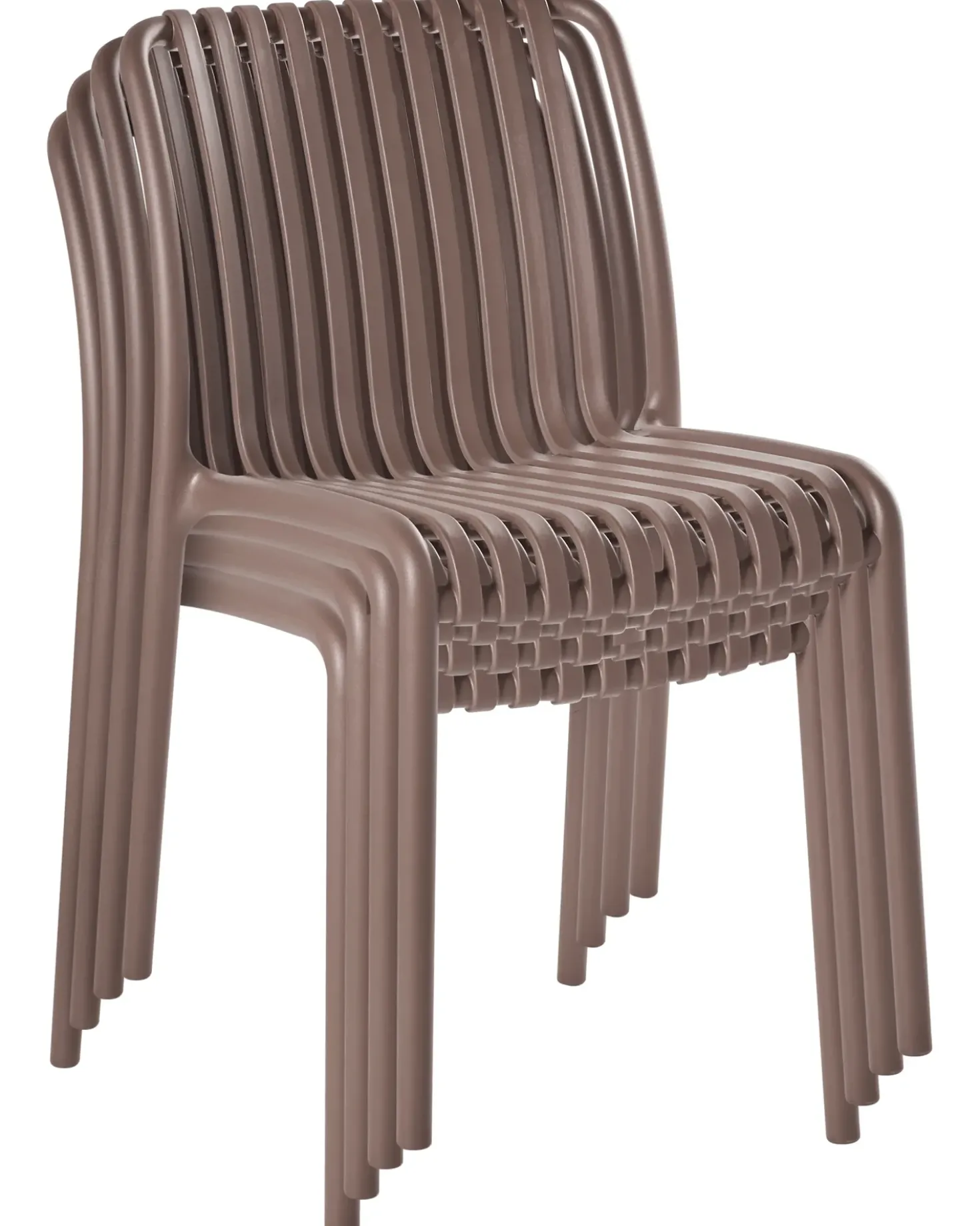 Set di 4 sedie da giardino ARICCIA Marrone
