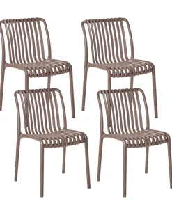 Set di 4 sedie da giardino ARICCIA Marrone