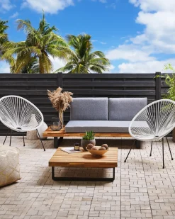 Set di 2 sedie da giardino ACAPULCO II Rattan sintetico (PE) Bianco