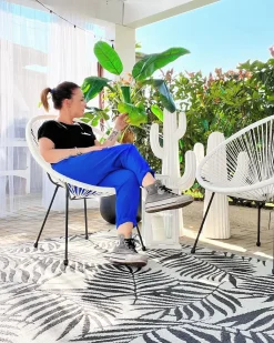 Set di 2 sedie da giardino ACAPULCO II Rattan sintetico (PE) Bianco