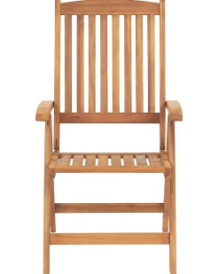 Set di 6 sedie da giardino con cuscini JAVA Legno d'acacia Tortora