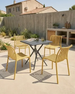Set di 4 sedie da giardino ARICCIA Senape