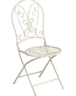 Set di 2 sedie da giardino COGGIA Pieghevole Metallo Beige chiaro