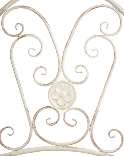 Set di 2 sedie da giardino COGGIA Pieghevole Metallo Beige chiaro