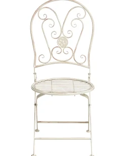 Set di 2 sedie da giardino COGGIA Pieghevole Metallo Beige chiaro