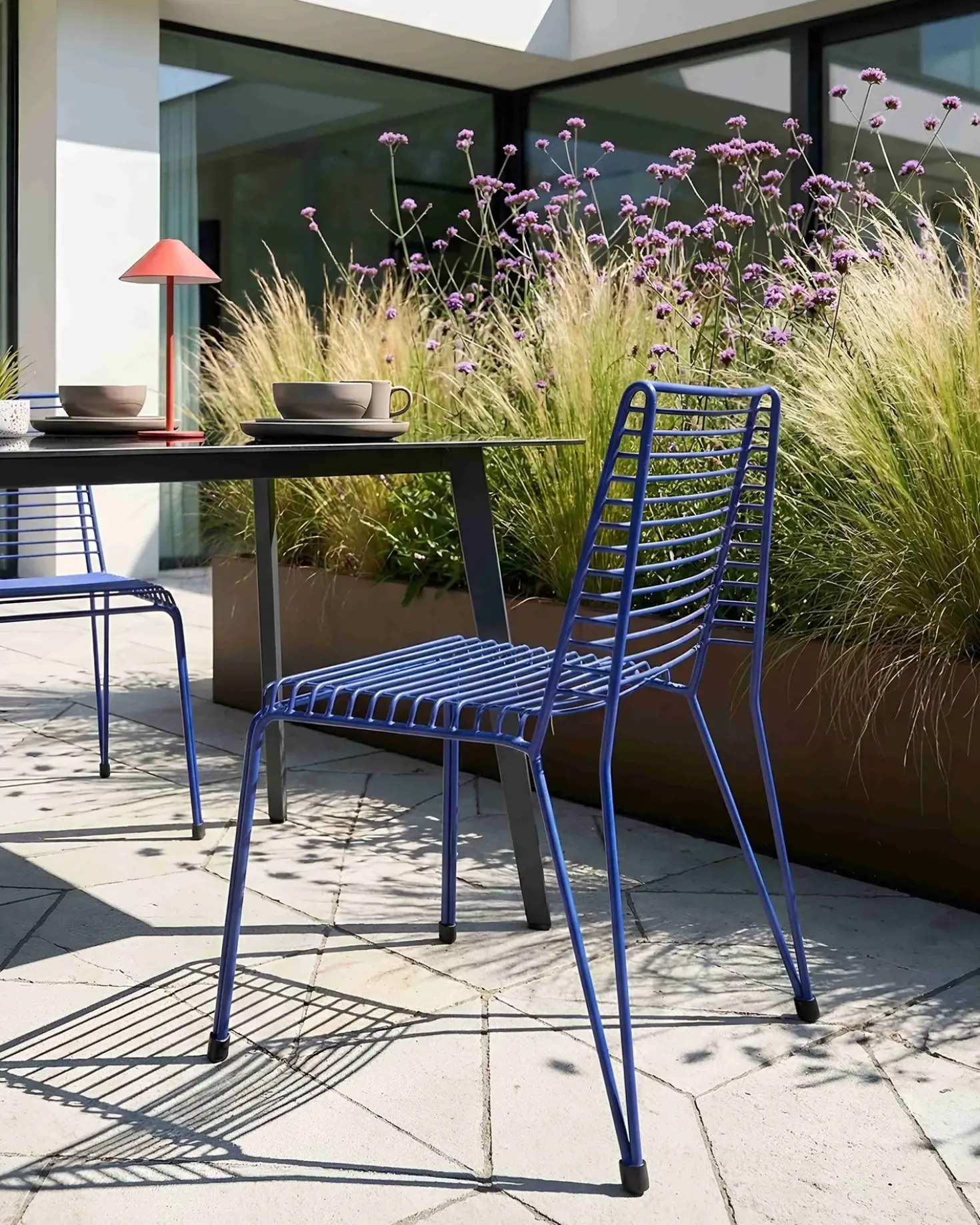 Set di 2 sedie da giardino CHIEVE Metallo Blu