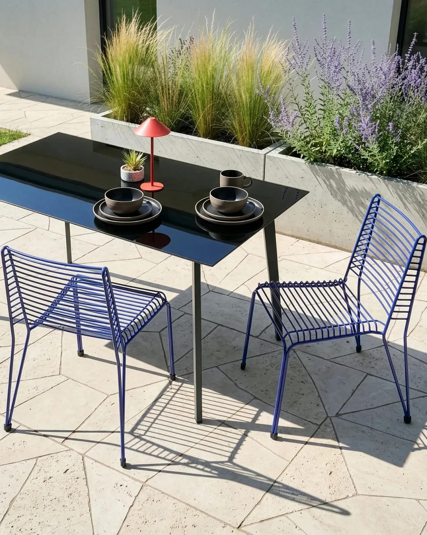 Set di 2 sedie da giardino CHIEVE Metallo Blu