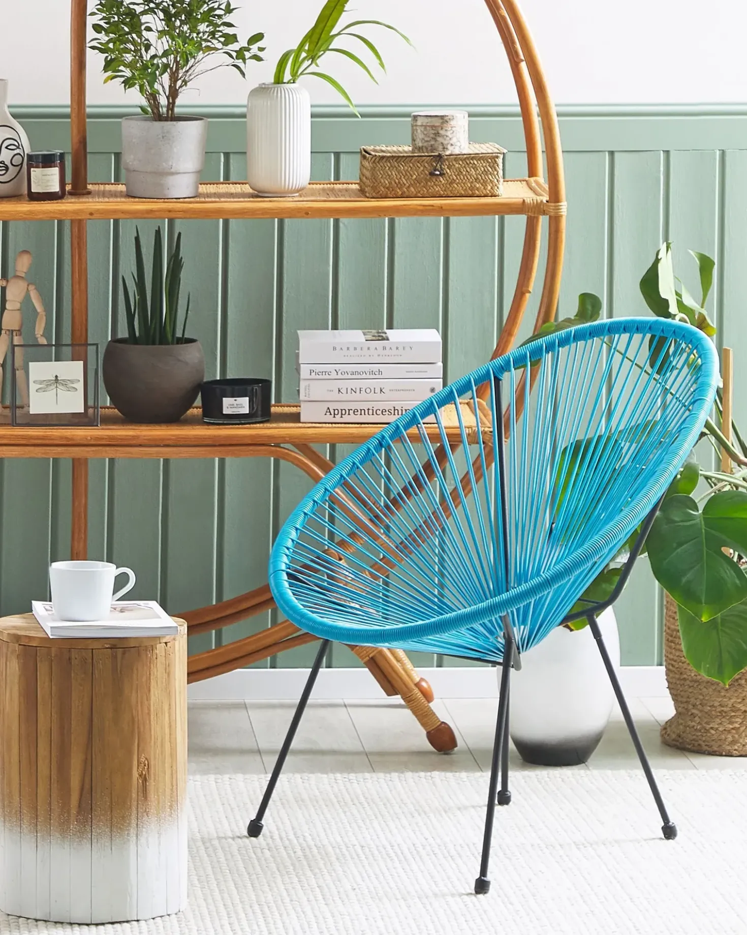 Set di 2 sedie da giardino ACAPULCO II Rattan sintetico (PE) Blu