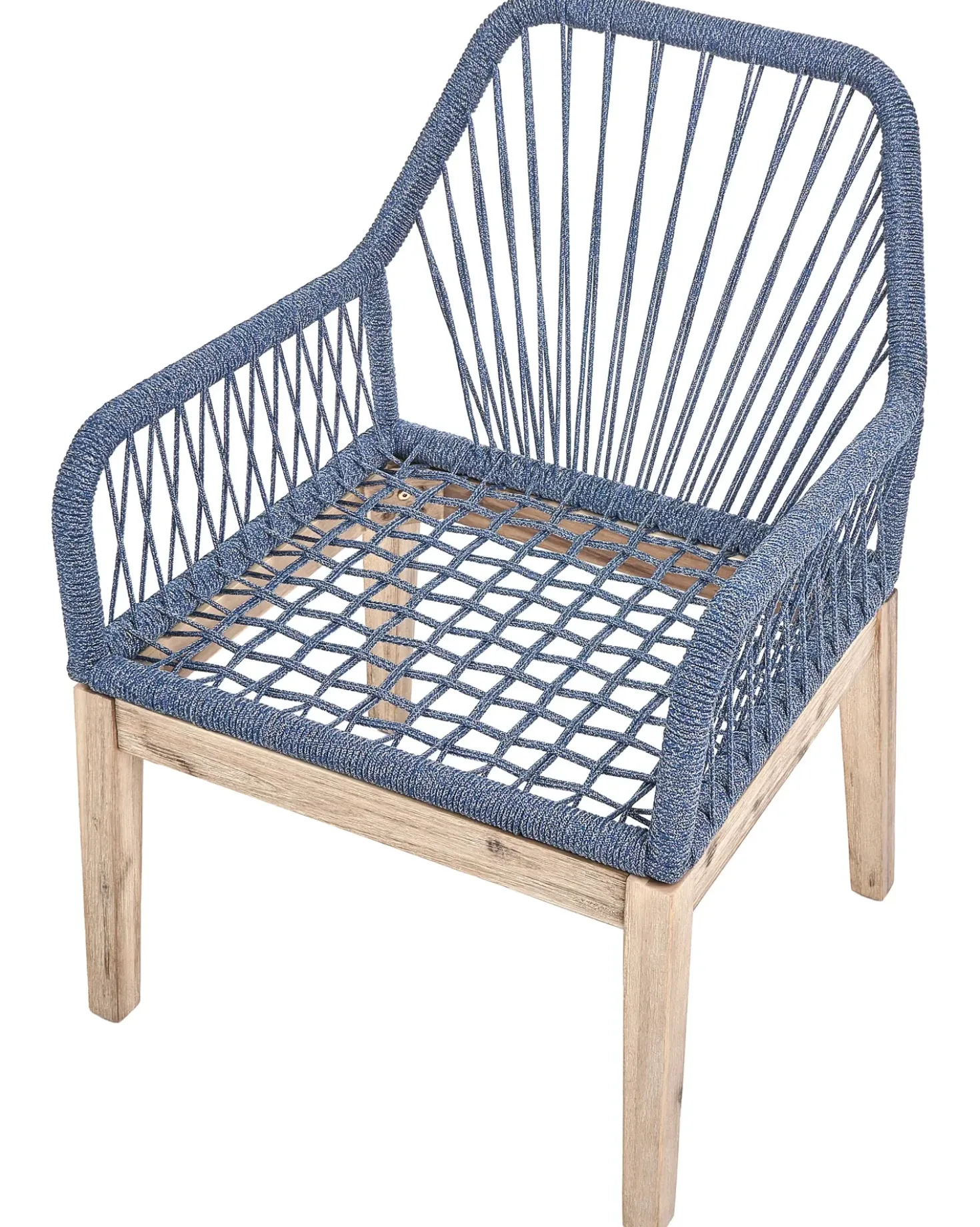 Set di 2 sedie da giardino con cuscini OLBIA Blu marino