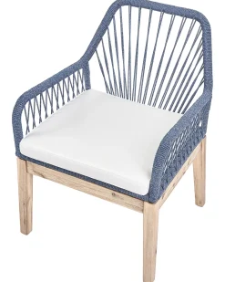 Set di 2 sedie da giardino con cuscini OLBIA Blu marino