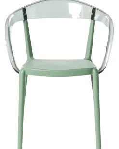 Set di 4 sedie da giardino MALEVIZI Impilabile Verde