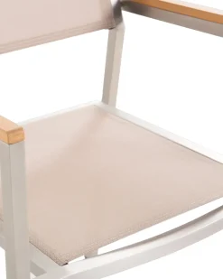 Set di 4 sedie da giardino GROSSETO Acciaio inox Beige