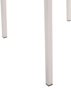 Set di 4 sedie da giardino GROSSETO Acciaio inox Beige