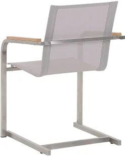 Set di 2 sedie da giardino COSOLETO Acciaio inox Beige